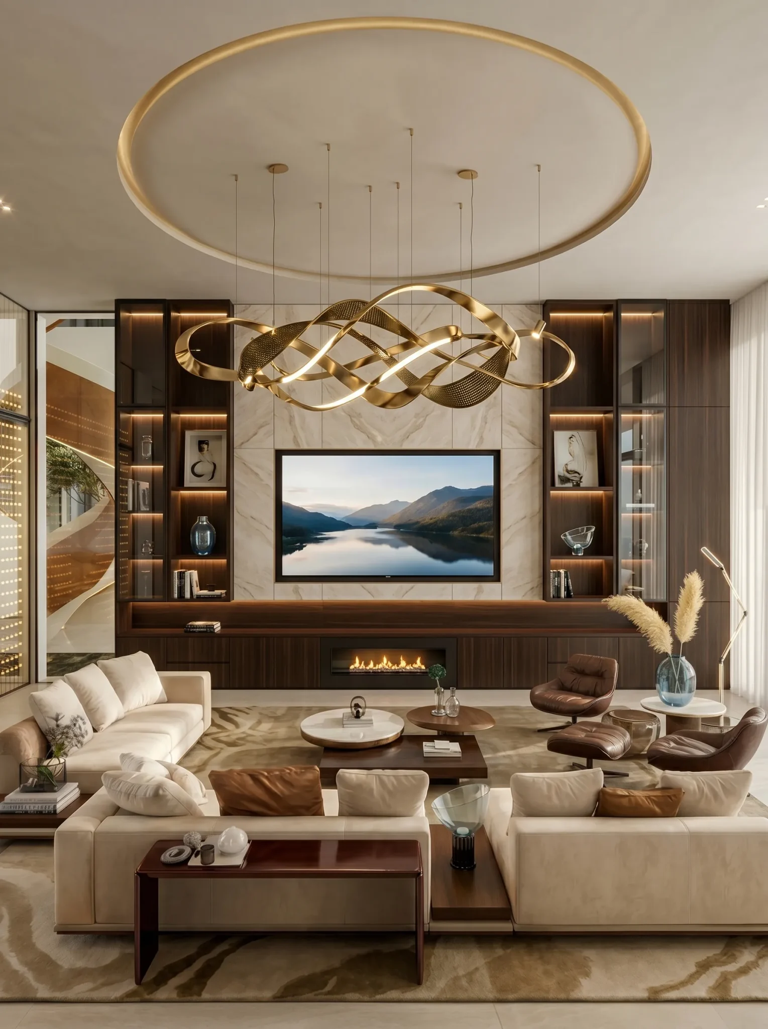 GEORGE Group three-dimensional media cabinet design visualization.