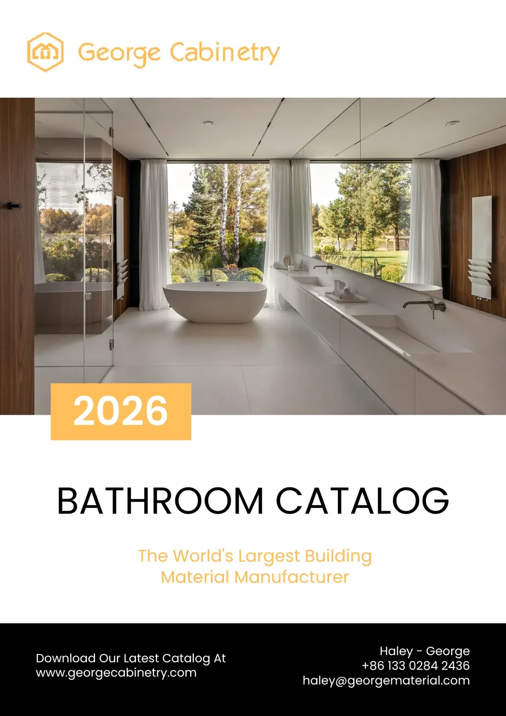 Bathroom catalogue cover marked 2026