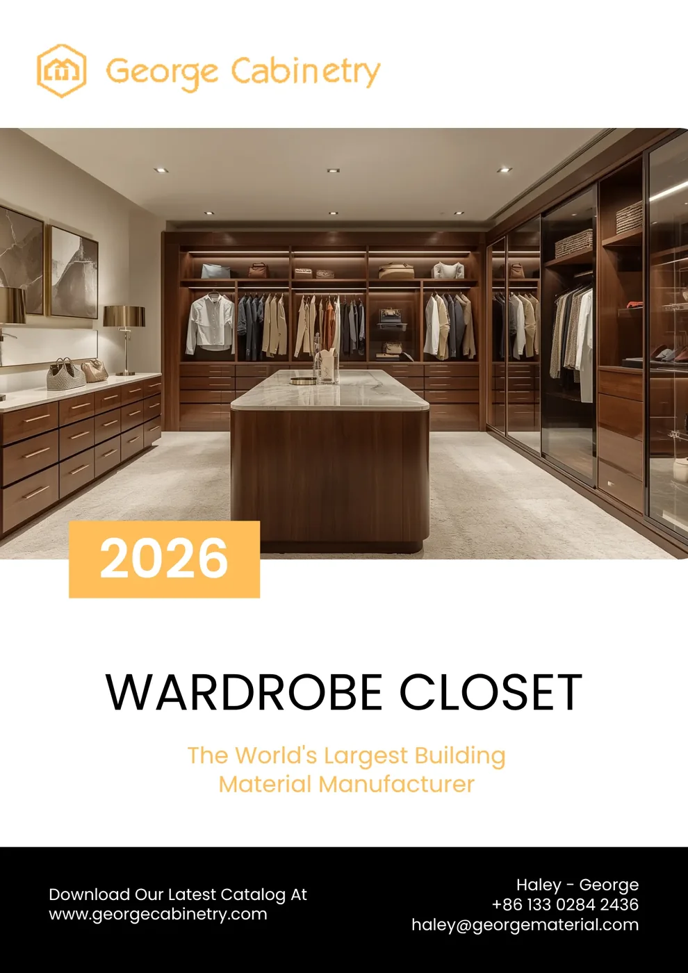Wardrobe closet catalogue cover marked 2026