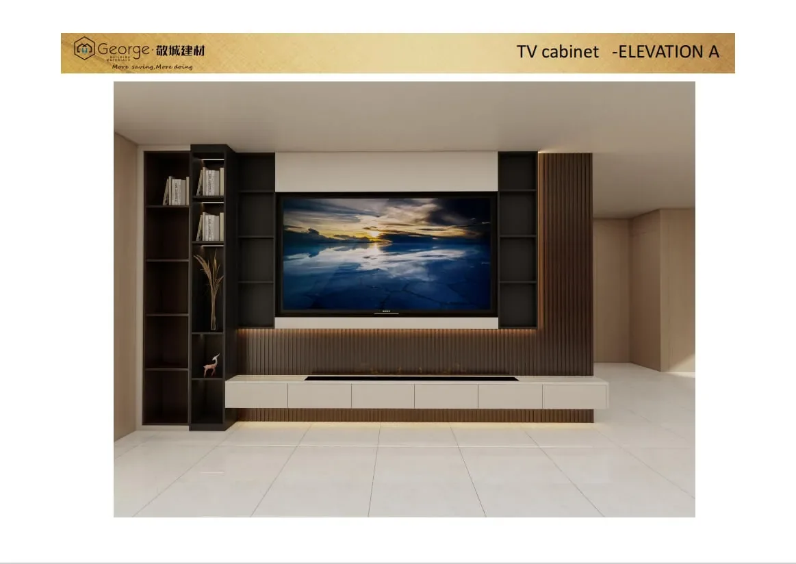 3D TV cabinet design for the Swedish apartment project