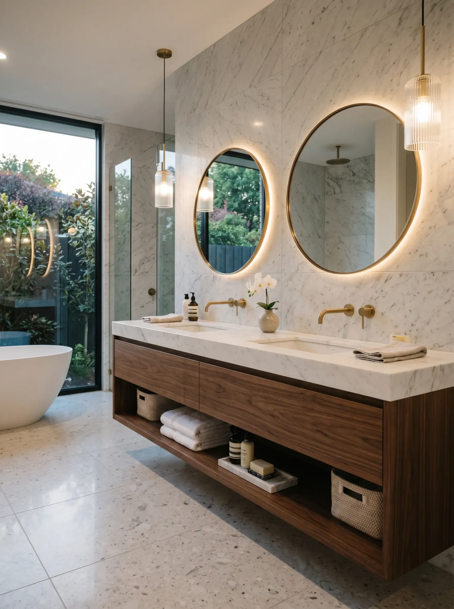 GEORGE Group three-dimensional bathroom cabinetry design visualization.
